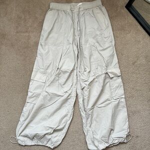 Women's Light Beige Parachute Pants